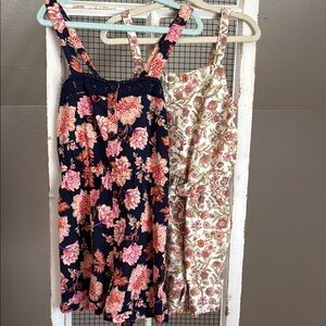 2-Old Navy Floral Print Girls Romper Lot